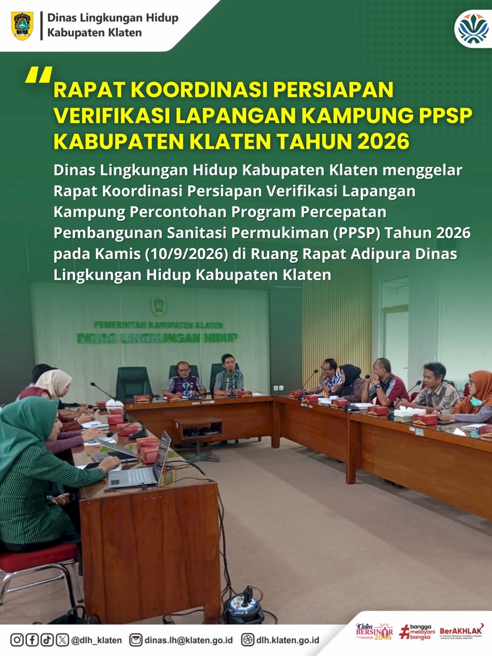 RAPAT KOORDINASI PERSIAPAN VERIFIKASI LAPANGAN KAMPUNG PPSP KABUPATEN KLATEN TAHUN 2026