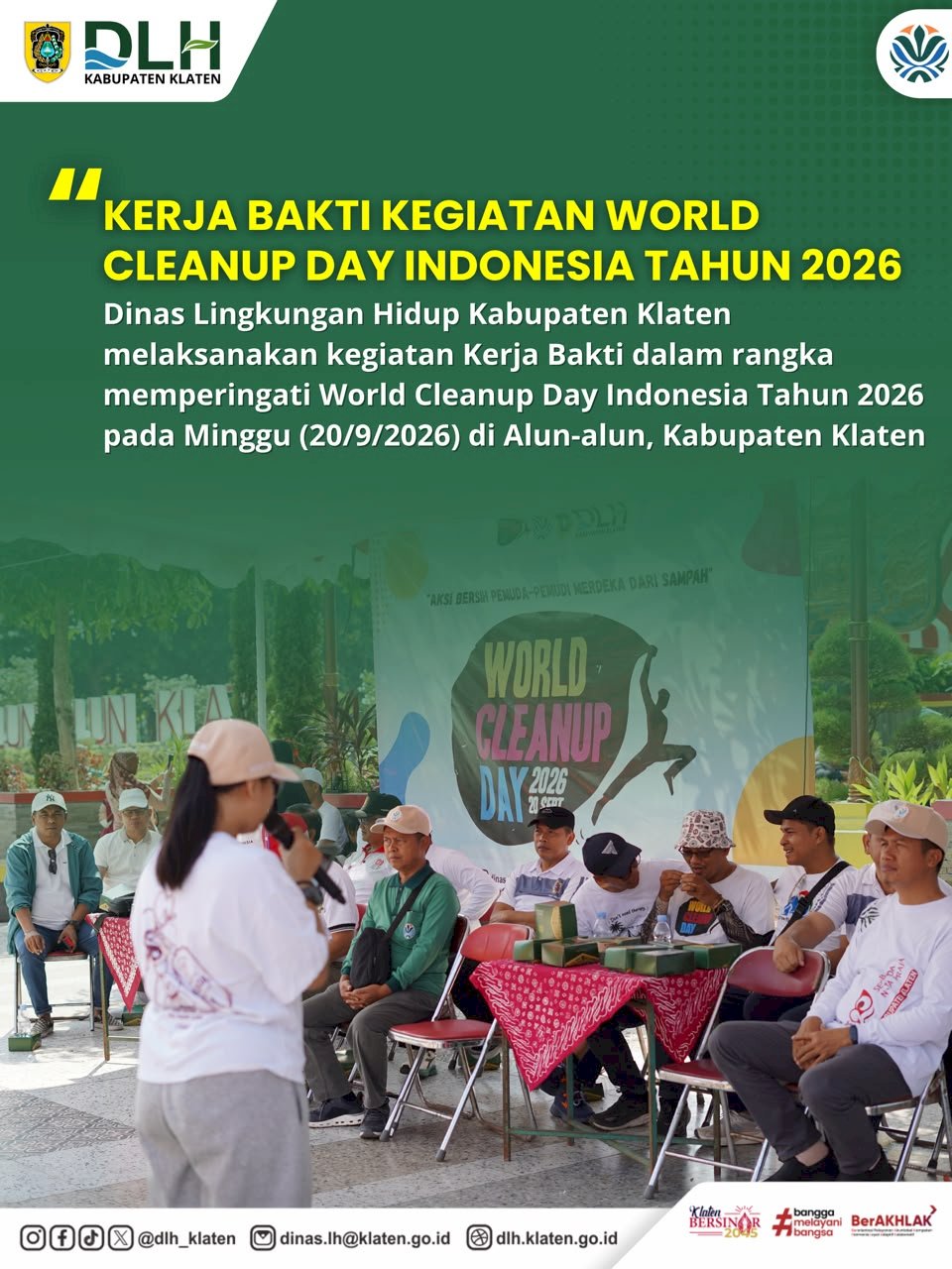 AKSI KOLABORASI WORLD CLEANUP DAY 2026 DI ALUN-ALUN KLATE