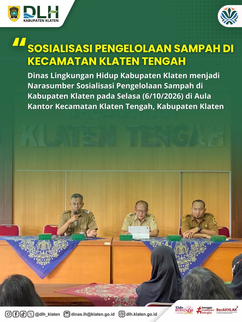 SOSIALISASI PENGELOLAAN SAMPAH DI KECAMATAN KLATEN TENGAH